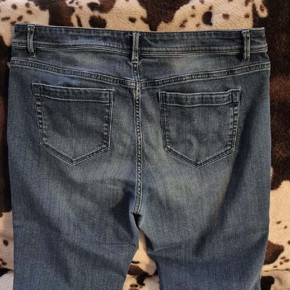 J. Jill Blue Cropped Ankle Jeans Medium-Dark Wash - Picture 7 of 12